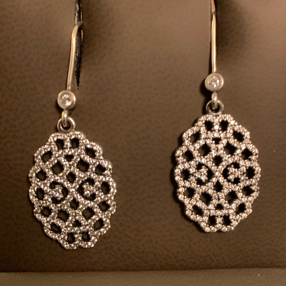 Pandora Sparkling Lace Drop Earrings